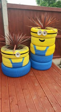 Minion tier pot plant ornaments to decorate your garden